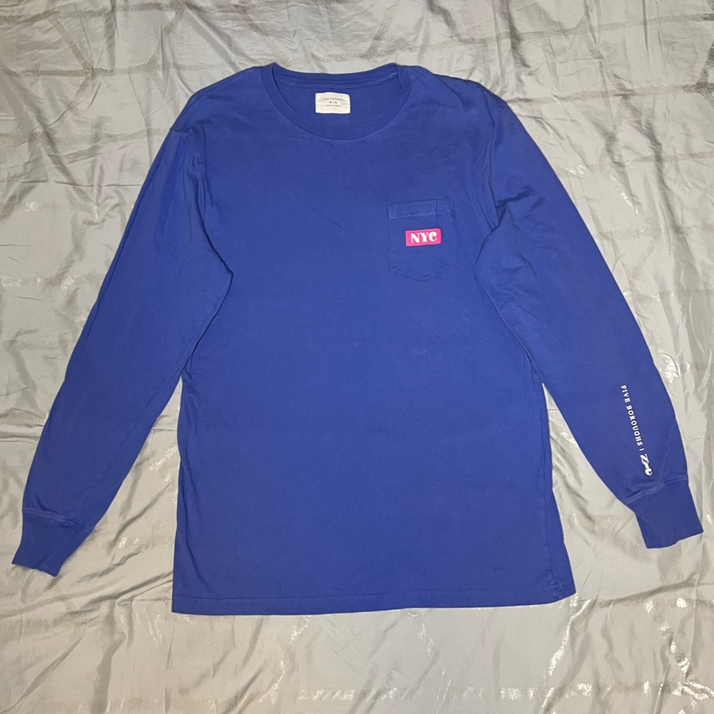 Cotton On Blue Long Sleeve Tee with NYC Pocket